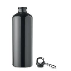 Vue Bouteille en aluminium 1L - Moss large de couleur noir| Krokrodeal