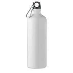 Vue Bouteille en aluminium 1L - Moss large de couleur blanc| Krokrodeal