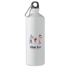 Vue Bouteille en aluminium 1L - Moss large de couleur blanc| Krokrodeal