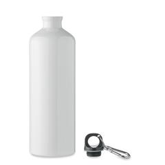 Vue Bouteille en aluminium 1L - Moss large de couleur blanc| Krokrodeal