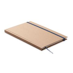 Vue Carnet A5 en papier recyclé - Musa de couleur bleu| Krokrodeal