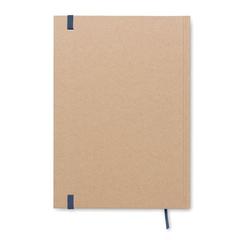 Vue Carnet A5 en papier recyclé - Musa de couleur bleu| Krokrodeal