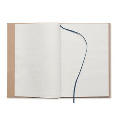 Vue Carnet A5 en papier recyclé - Musa de couleur bleu| Krokrodeal