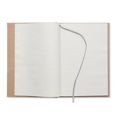 Vue Carnet A5 en papier recyclé - Musa de couleur gris| Krokrodeal