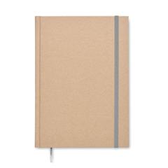 Vue Carnet A5 en papier recyclé - Musa de couleur gris| Krokrodeal