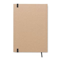 Vue Carnet A5 en papier recyclé - Musa de couleur noir| Krokrodeal