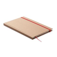 Vue Carnet A5 en papier recyclé - Musa de couleur rouge| Krokrodeal