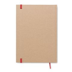 Vue Carnet A5 en papier recyclé - Musa de couleur rouge| Krokrodeal