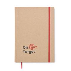 Vue Carnet A5 en papier recyclé - Musa de couleur rouge| Krokrodeal