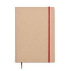 Vue Carnet A5 en papier recyclé - Musa de couleur rouge| Krokrodeal
