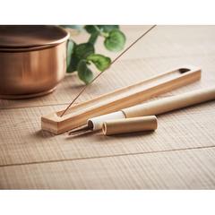 Vue Set d'encens en bambou - Xiang de couleur marron| Krokrodeal