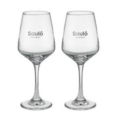 Vue Ensemble de 2 verres à vin - Cheers de couleur blanc| Krokrodeal