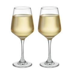 Vue Ensemble de 2 verres à vin - Cheers de couleur blanc| Krokrodeal