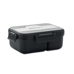 Vue Lunch box et couverts en PP - Makan de couleur noir| Krokrodeal