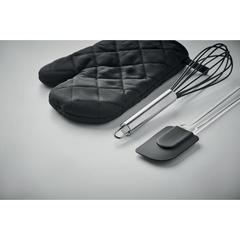 Vue Set d'ustensiles de cuisine - Dateki de couleur noir| Krokrodeal