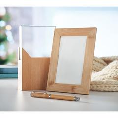 Vue Cadre photo en bambou - Gazo de couleur marron| Krokrodeal