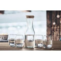 Vue Carafe en verre recyclé 1L - Picca de couleur blanc| Krokrodeal