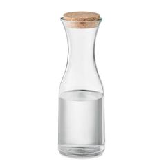 Vue Carafe en verre recyclé 1L - Picca de couleur blanc| Krokrodeal