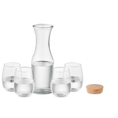 Vue Set de boisson en verre recyclé - Piccadilly de couleur blanc| Krokrodeal