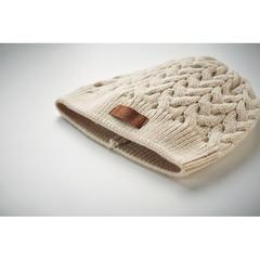 Vue Bonnet tricoté en RPET - Katmai de couleur marron| Krokrodeal