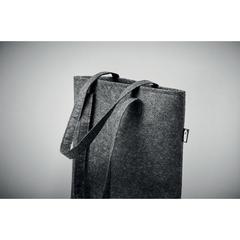 Vue Sac Shopping en feutre RPET - Nata de couleur gris| Krokrodeal