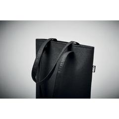 Vue Sac Shopping en feutre RPET - Nata de couleur noir| Krokrodeal