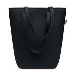 Vue Sac Shopping en feutre RPET - Nata de couleur noir| Krokrodeal