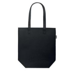 Vue Sac Shopping en feutre RPET - Nata de couleur noir| Krokrodeal