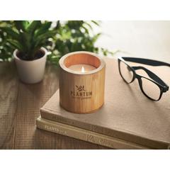 Vue Bougie en cire végétale 160 gr - Giza de couleur marron| Krokrodeal