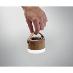 Vue Haut-parleur sans fil en bambou - Diuma de couleur marron| Krokrodeal