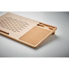 Vue Support ordinateur portable - Teclat de couleur marron| Krokrodeal
