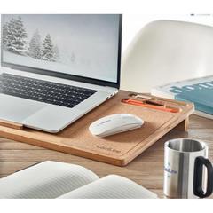 Vue Support ordinateur portable - Teclat de couleur marron| Krokrodeal