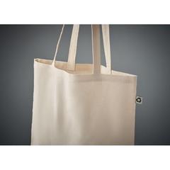 Vue Sac shopping en coton recyclé - Zoco de couleur marron| Krokrodeal