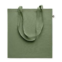Vue Sac shopping en coton recyclé - Zoco colour de couleur vert| Krokrodeal