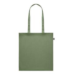 Vue Sac shopping en coton recyclé - Zoco colour de couleur vert| Krokrodeal