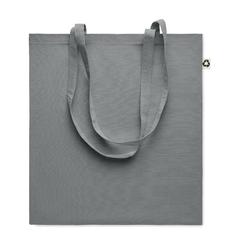 Vue Sac shopping en coton recyclé - Zoco colour de couleur gris| Krokrodeal