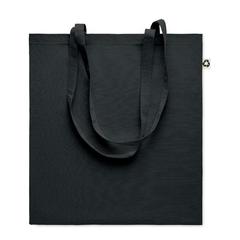 Vue Sac shopping en coton recyclé - Zoco colour de couleur noir| Krokrodeal