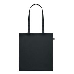Vue Sac shopping en coton recyclé - Zoco colour de couleur noir| Krokrodeal
