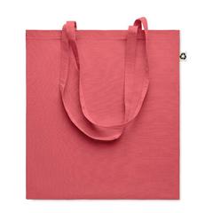 Vue Sac shopping en coton recyclé - Zoco colour de couleur rouge| Krokrodeal