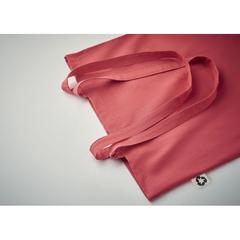 Vue Sac shopping en coton recyclé - Zoco colour de couleur rouge| Krokrodeal