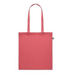 Vue Sac shopping en coton recyclé - Zoco colour de couleur rouge| Krokrodeal
