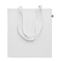 Vue Sac shopping en coton recyclé - Zoco colour de couleur blanc| Krokrodeal