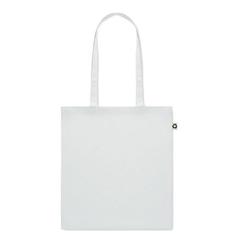 Vue Sac shopping en coton recyclé - Zoco colour de couleur blanc| Krokrodeal