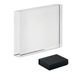 Vue Cadre Trophée en cristal - Blo de couleur blanc| Krokrodeal