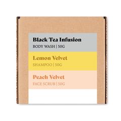 Vue Coffret cadeau de voyage 3 pièc - Charm de couleur marron| Krokrodeal