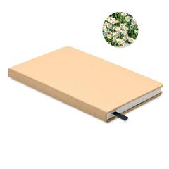 Vue Carnet A5 en papier recyclé - Grow de couleur marron| Krokrodeal
