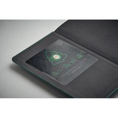 Vue Carnet A5 en papier recyclé - Grow de couleur vert| Krokrodeal