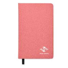 Vue Carnet A5 en papier recyclé - Grow de couleur rouge| Krokrodeal