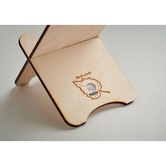 Vue Support de téléphone en bouleau - Grouw stand de couleur marron| Krokrodeal