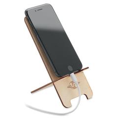 Vue Support de téléphone en bouleau - Grouw stand de couleur marron| Krokrodeal